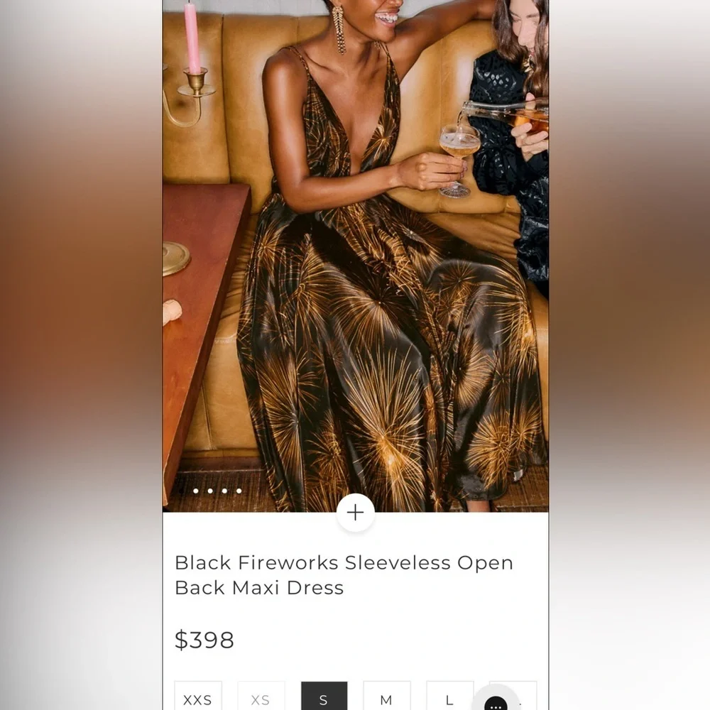 Farm Rio: Black Fireworks Sleeveless Open Back Maxi Dress - Picture 11 of 14